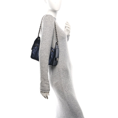 Chanel Metallic Caviar Quilted Mini Chanel 25 Handbag Dark Blue 2 of 11