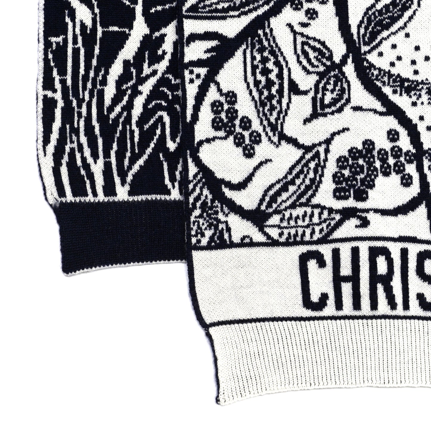 Wool Toile De Jouy Sauvage Scarf Black White