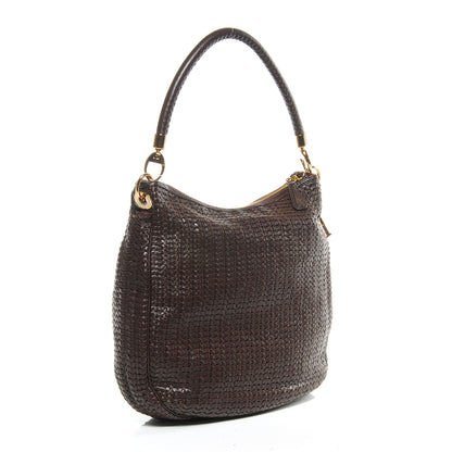 Christian Dior Lambskin Woven Hobo Brown 3 of 7