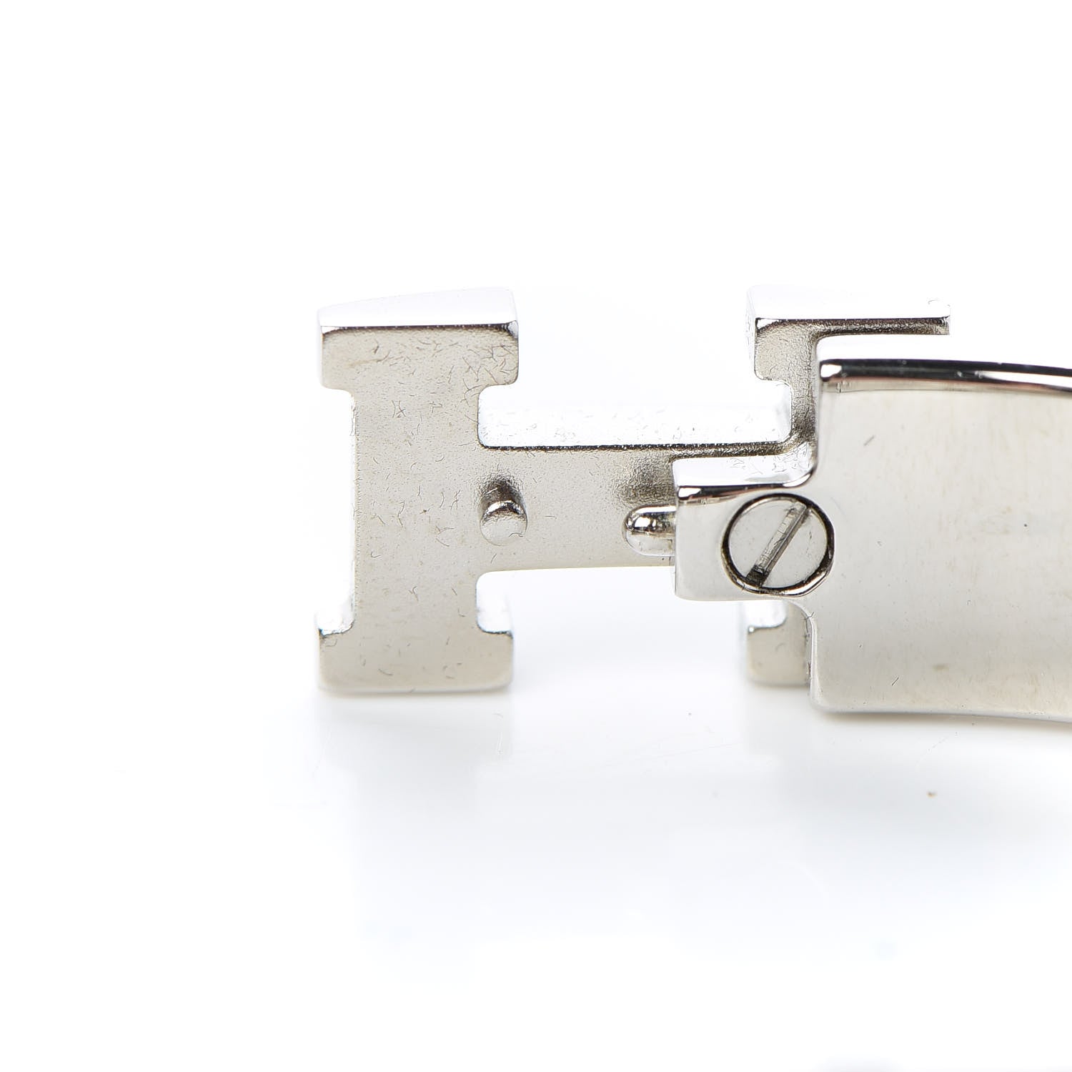 Hermes Enamel Narrow Clic Clac H Bracelet PM Orange White 5 of 7