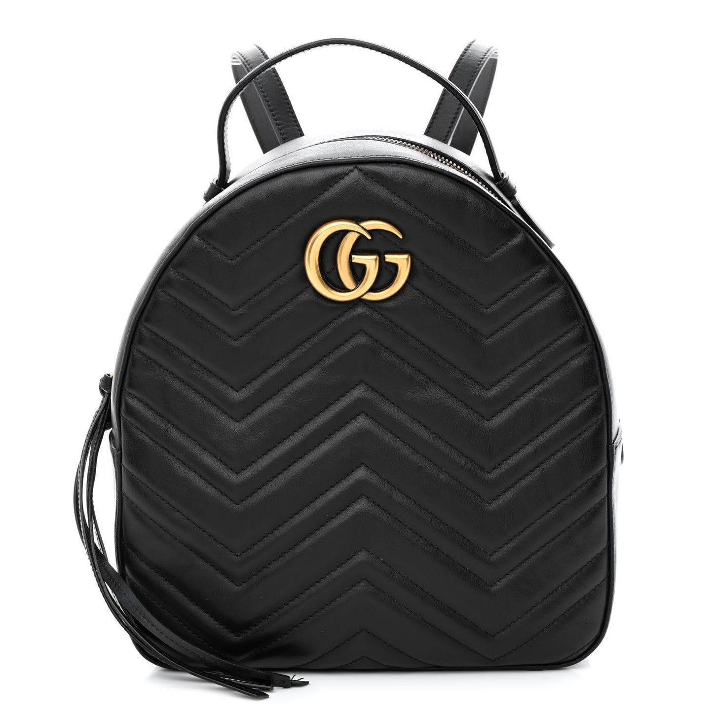 Calfskin Matelasse GG Marmont Backpack Black