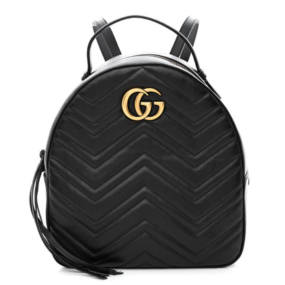 Gucci Calfskin Matelasse GG Marmont Backpack Black 1 of 11