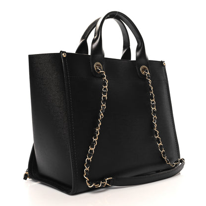Chanel Caviar Small Studded Deauville Tote Black 3 of 10