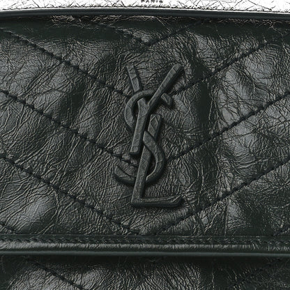 Saint Laurent Crinkled Calfskin Matelasse Monogram Baby Niki Chain Satchel 9 of 12