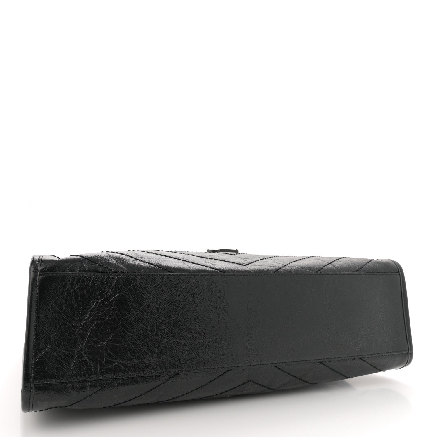 Saint Laurent Crinkled Calfskin Matelasse Monogram Large Niki Shopper Tote Black 4 of 15