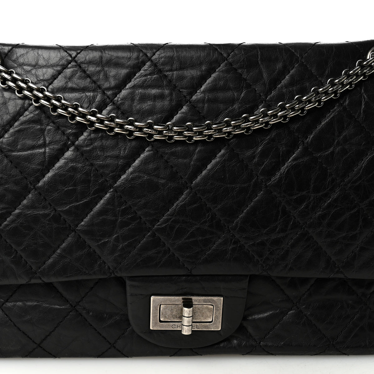 Chanel Aged Calfskin Quilted 2.55 Reissue 227 Flap Black 8 of 10
