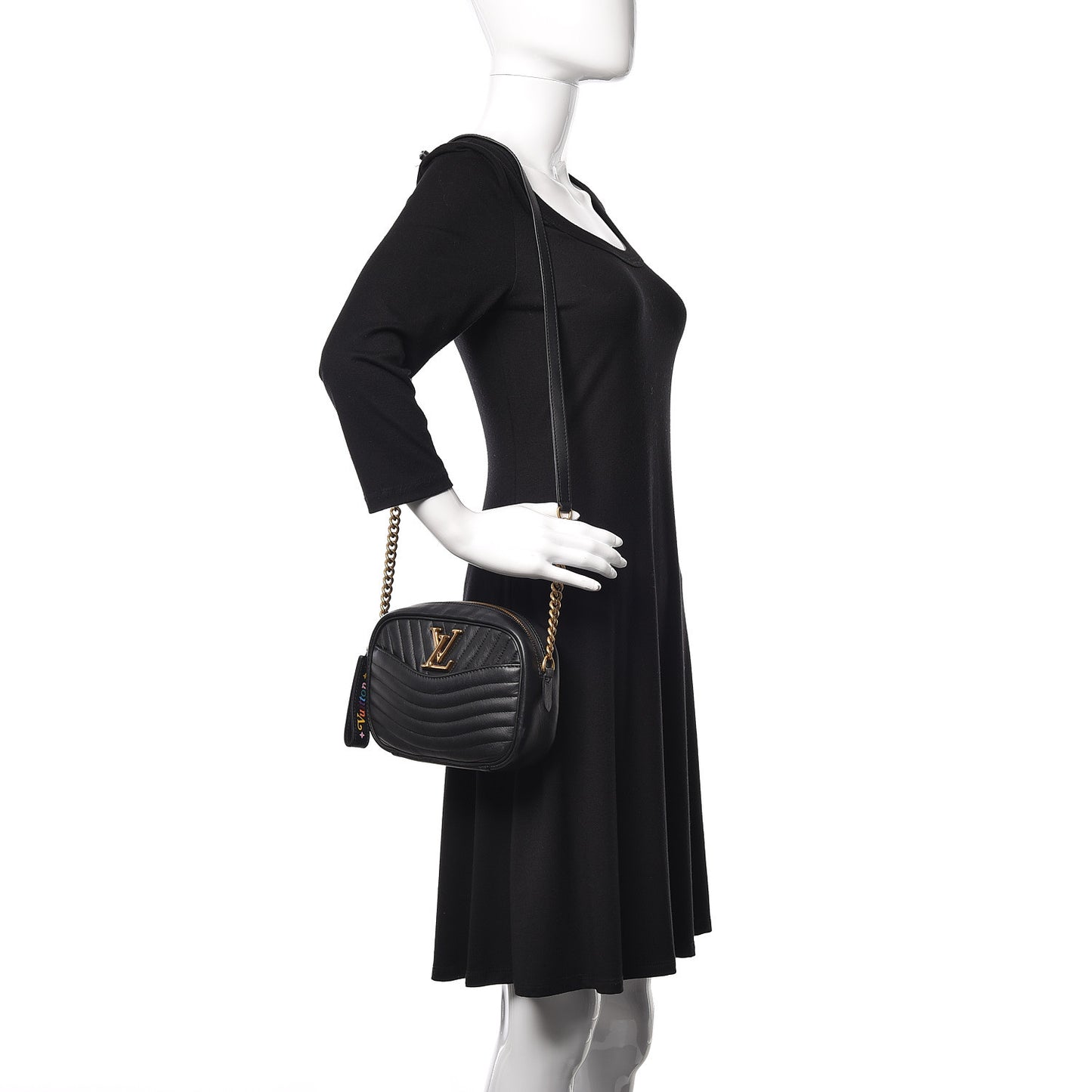 Calfskin New Wave Camera Bag Black