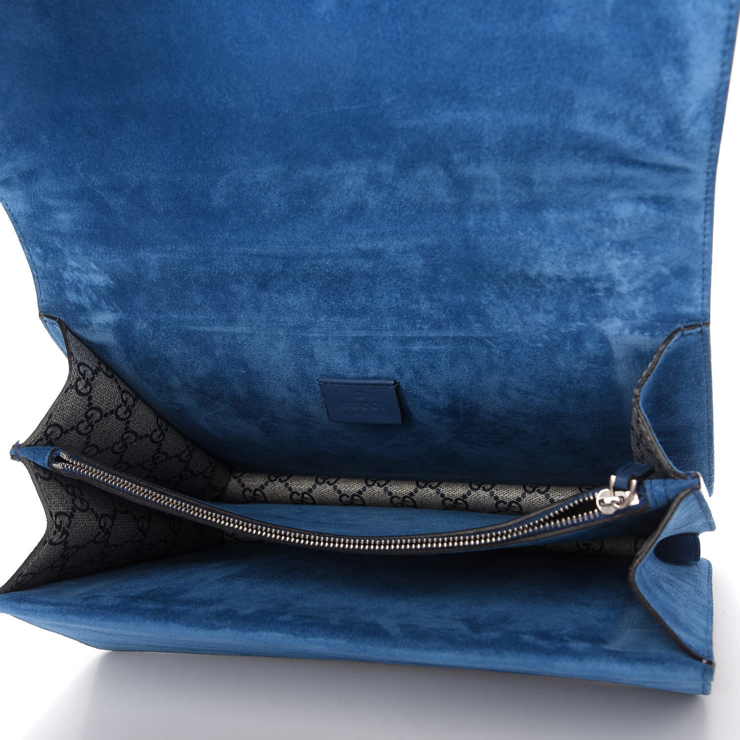 GG Supreme Monogram Blooms Medium Dionysus Shoulder Bag Beige Navy Vintage Blue