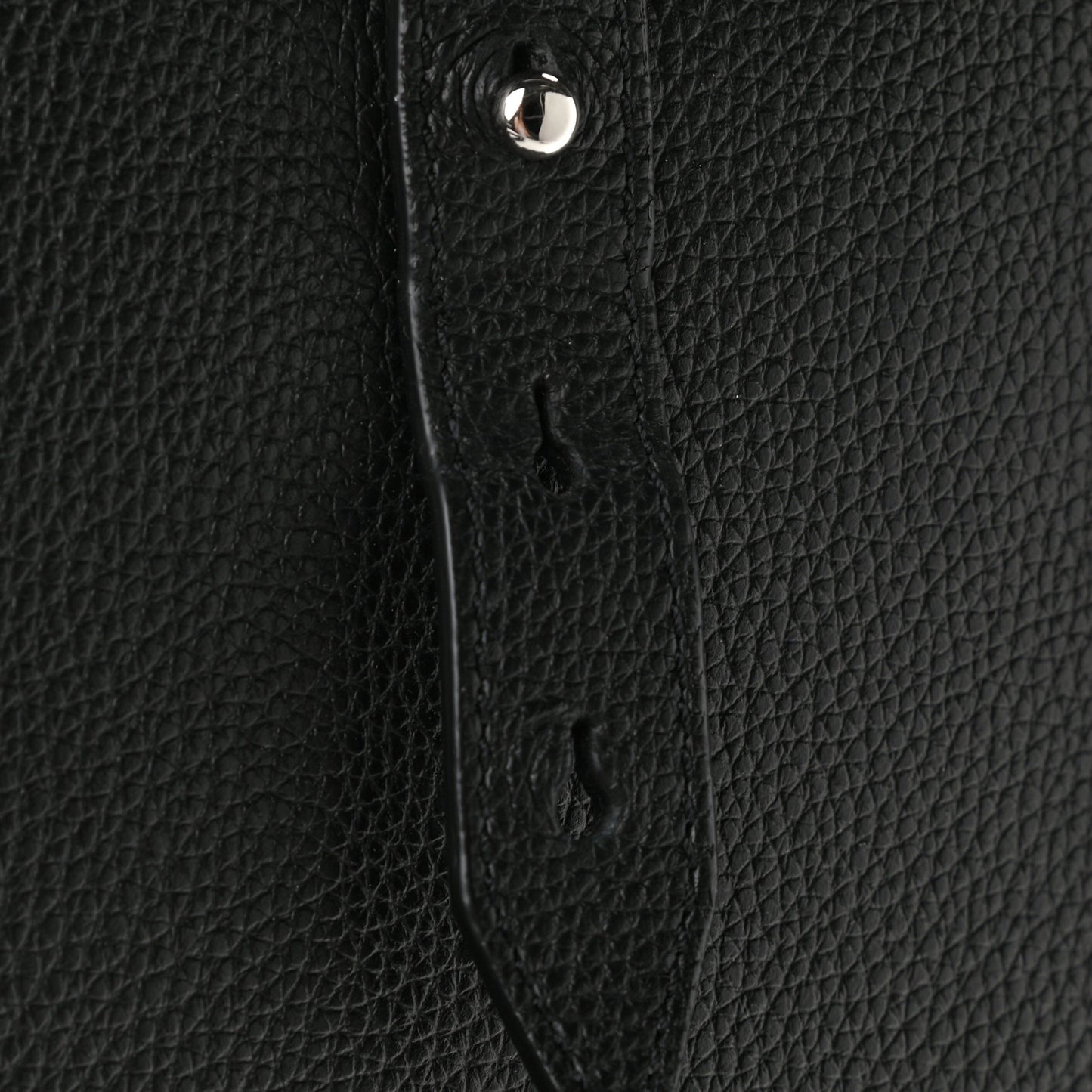 Grained Calfskin Saddle Tote Black