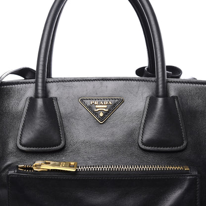 Prada City Calf Front Pocket Tote Black 9 of 9