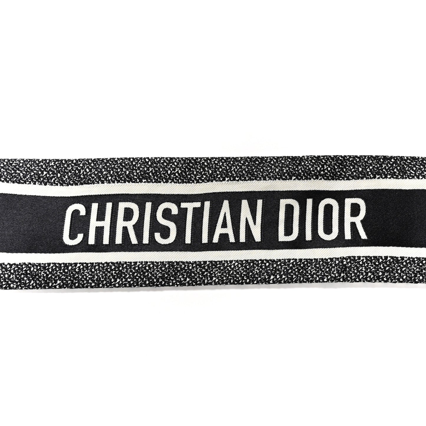 Silk Houndstooth Mitzah Scarf Black White