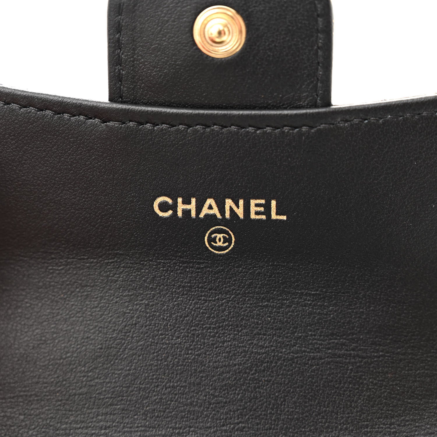 Chanel Calfskin Crocodile Embossed Graffiti 2.55 Cocodile Reissue Flap Card Holder Black Gold 6 of 9