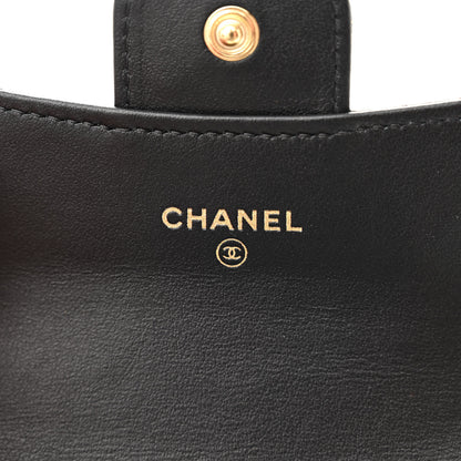 Chanel Calfskin Crocodile Embossed Graffiti 2.55 Cocodile Reissue Flap Card Holder Black Gold 6 of 9