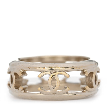 Chanel Metal Chain CC Ring 6.25 53 Golden 2 of 3