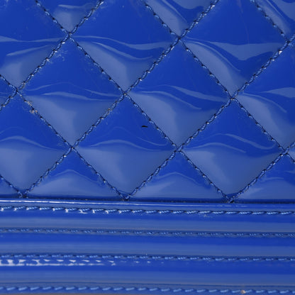 Chanel Patent Calfskin Quilted New Medium Plexiglass Boy Flap Blue 8 of 8