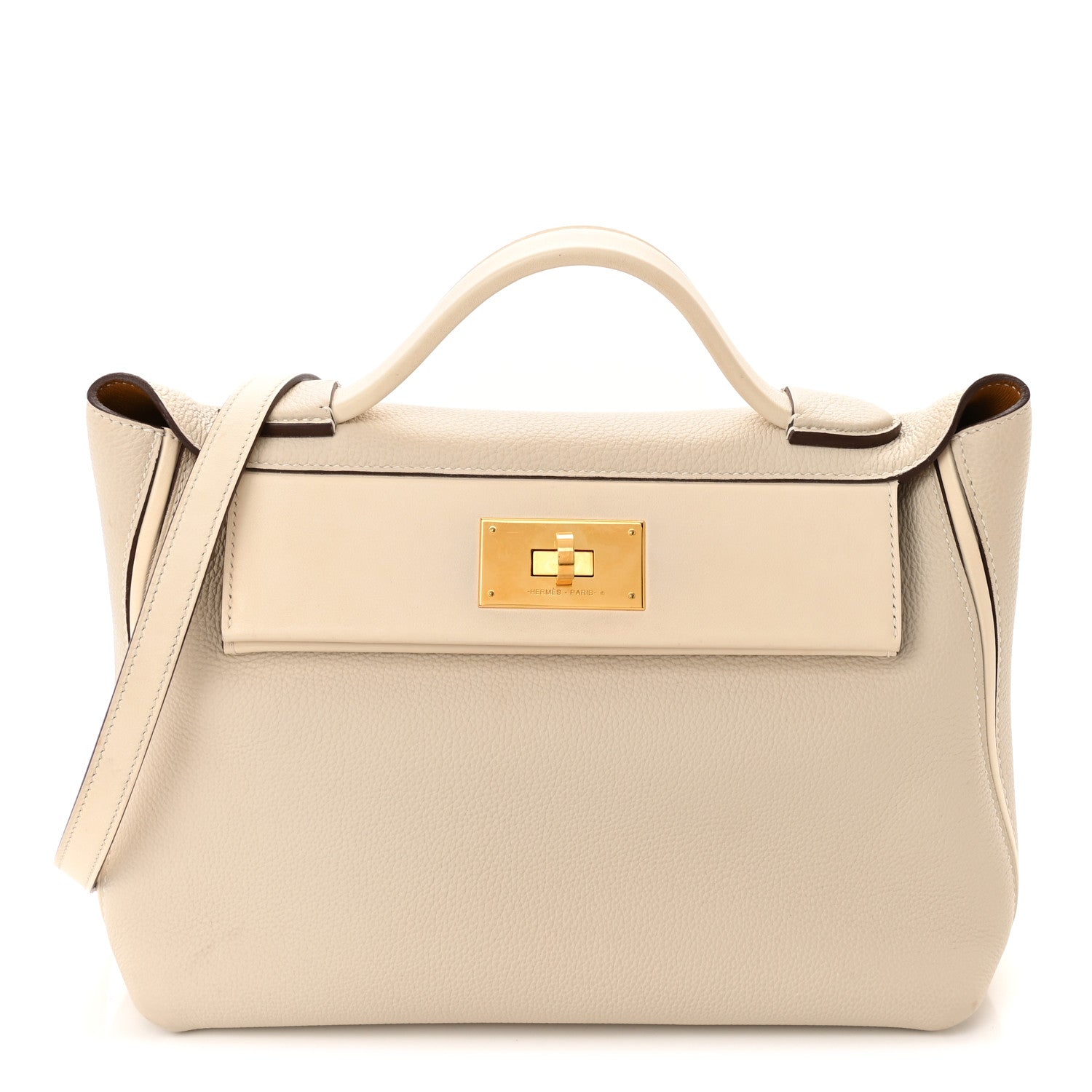 Hermes Taurillon Maurice Swift 24/24 29 Craie Nata Sesame 1 of 13