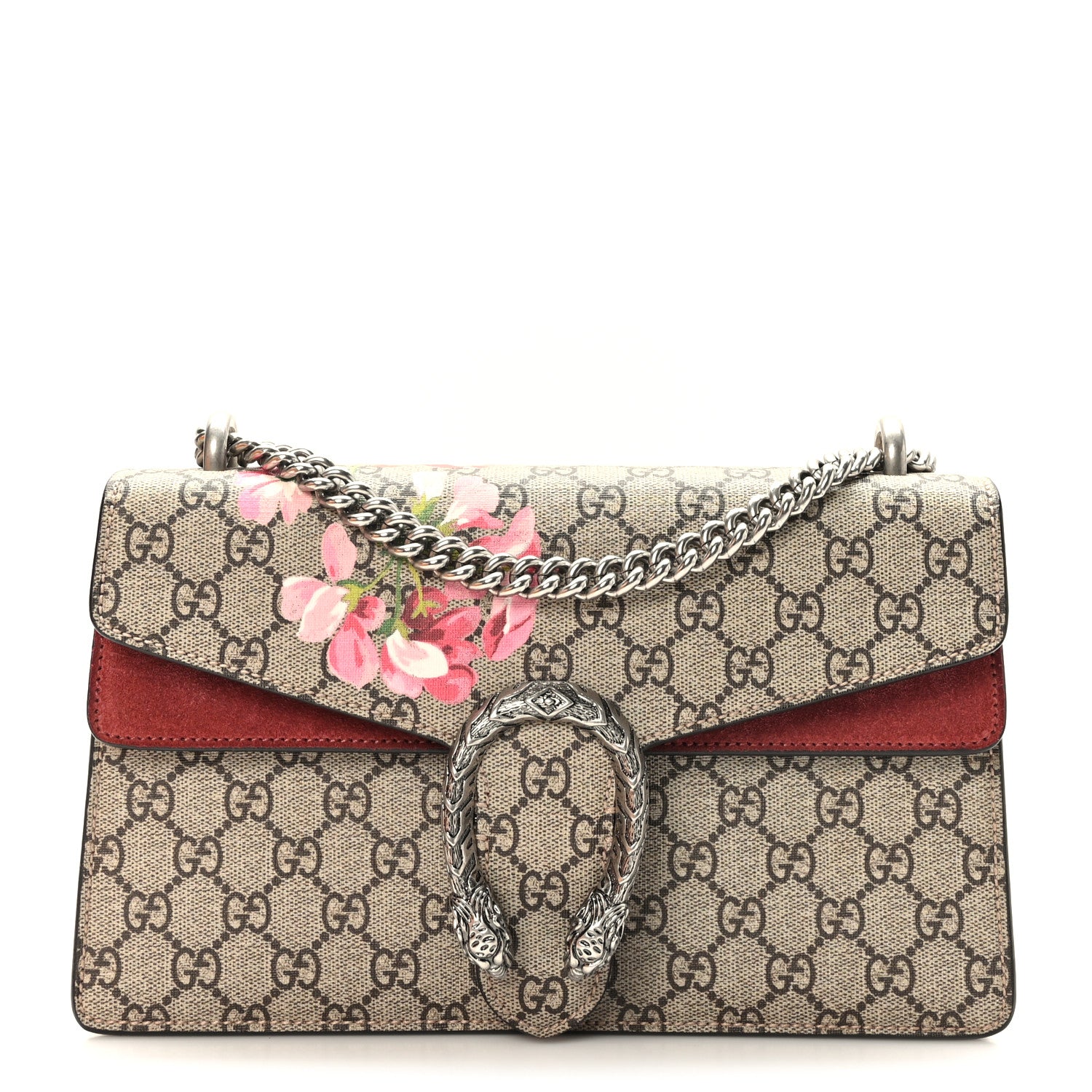 Gucci GG Supreme Monogram Blooms Small Dionysus Shoulder Bag Beige Multicolor Dry Rose 1 of 9