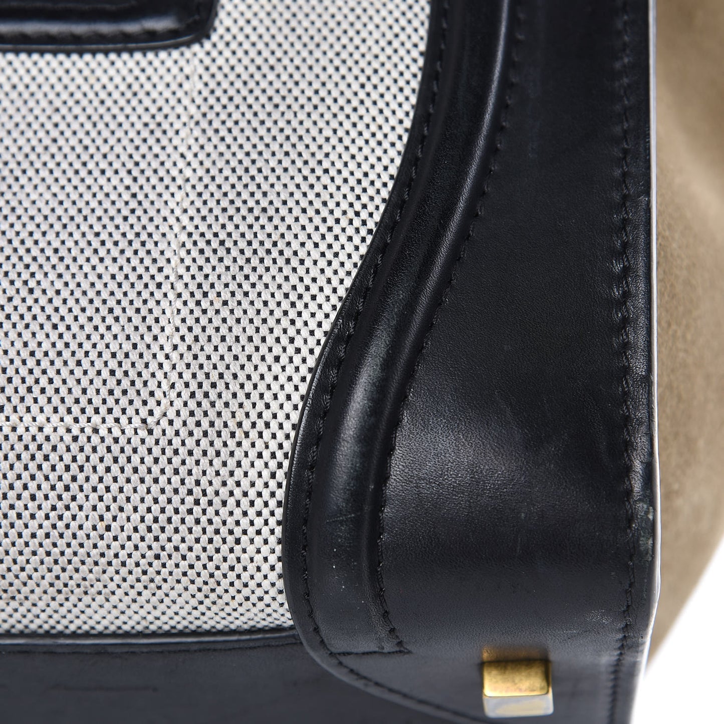 Canvas Smooth Calfskin Suede Mini Tri-Color Luggage