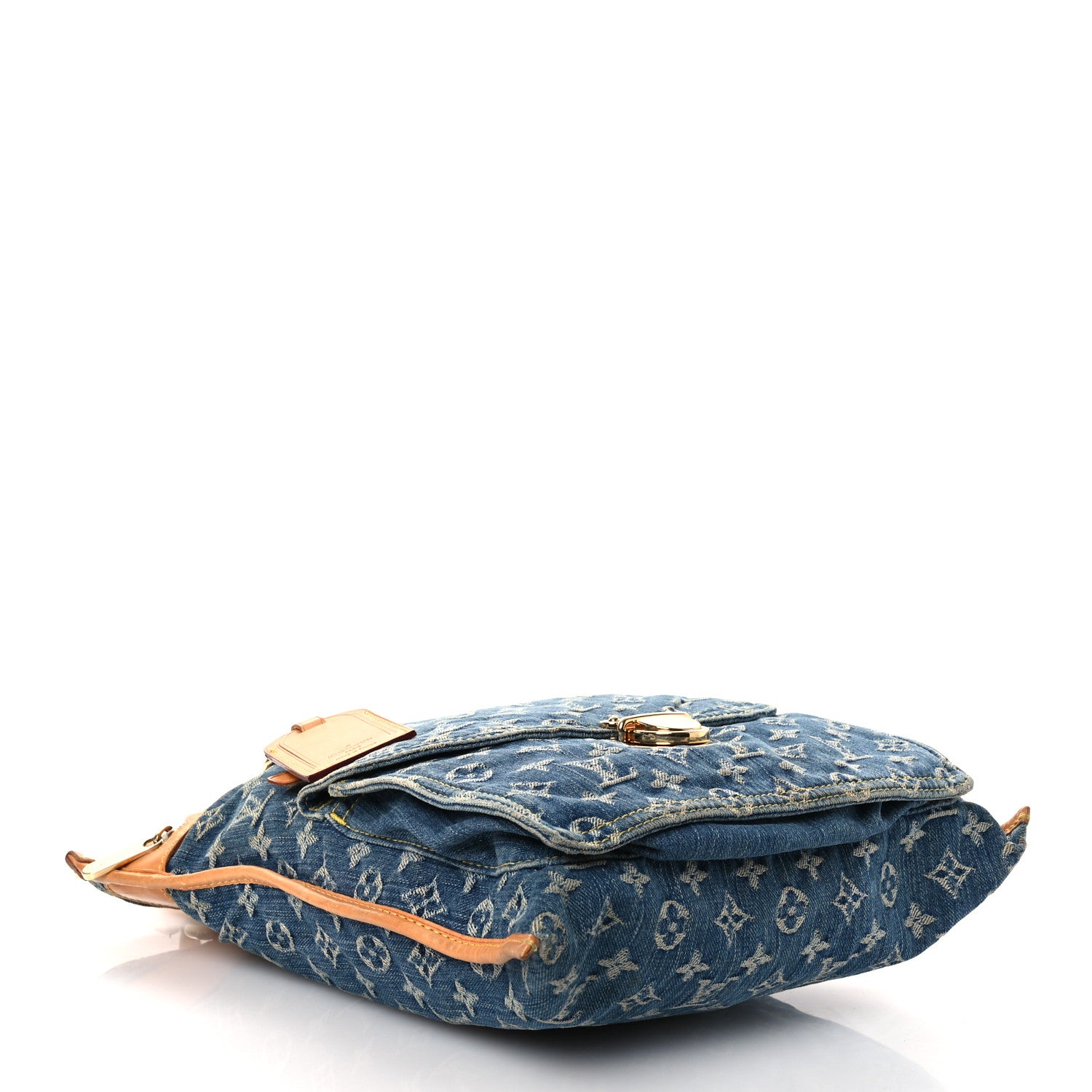 Louis Vuitton Monogram Denim Sac Plat Blue 4 of 11