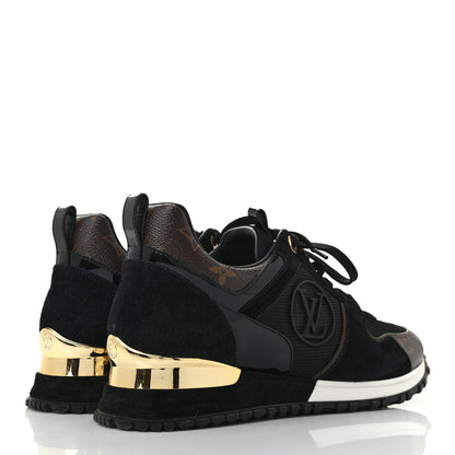 Louis Vuitton Suede Monogram Run Away Sneakers 37.5 Black 4 of 7