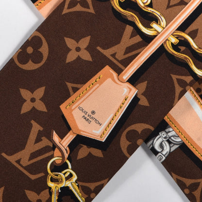 Louis Vuitton Silk Monogram Confidential Bandeau Brown 4 of 11