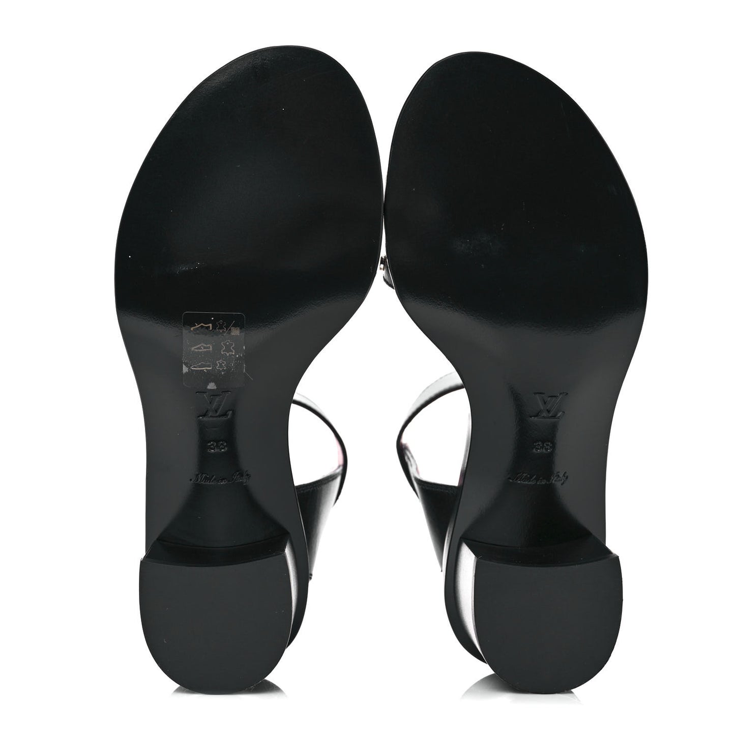 Calfskin Monogram Passenger Sandals 38 Black