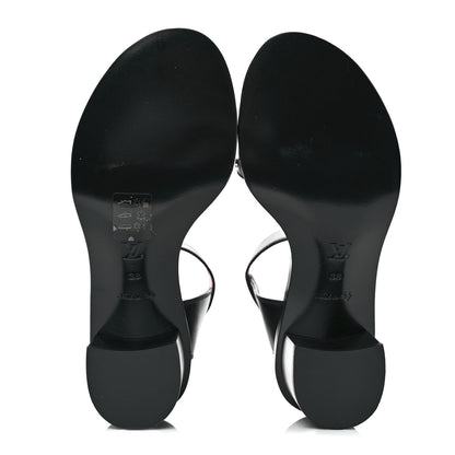 Louis Vuitton Calfskin Monogram Passenger Sandals 38 Black 5 of 8