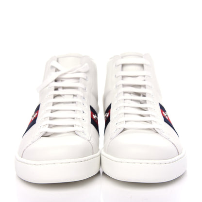 Gucci Calfskin Ayers Embroidered Web Mens Ace Removable Patches High Top Sneakers 9.5 White 2 of 10