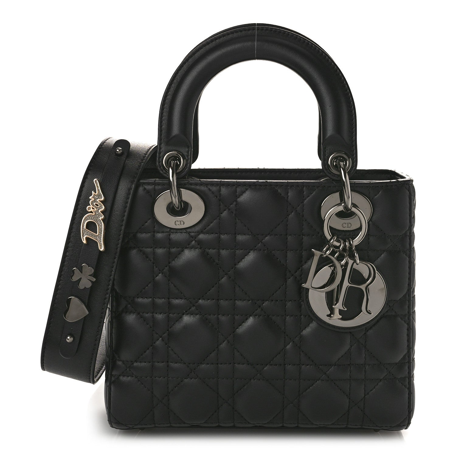 Christian Dior Lambskin Cannage Small My ABCDior Lady Dior Black 1 of 8