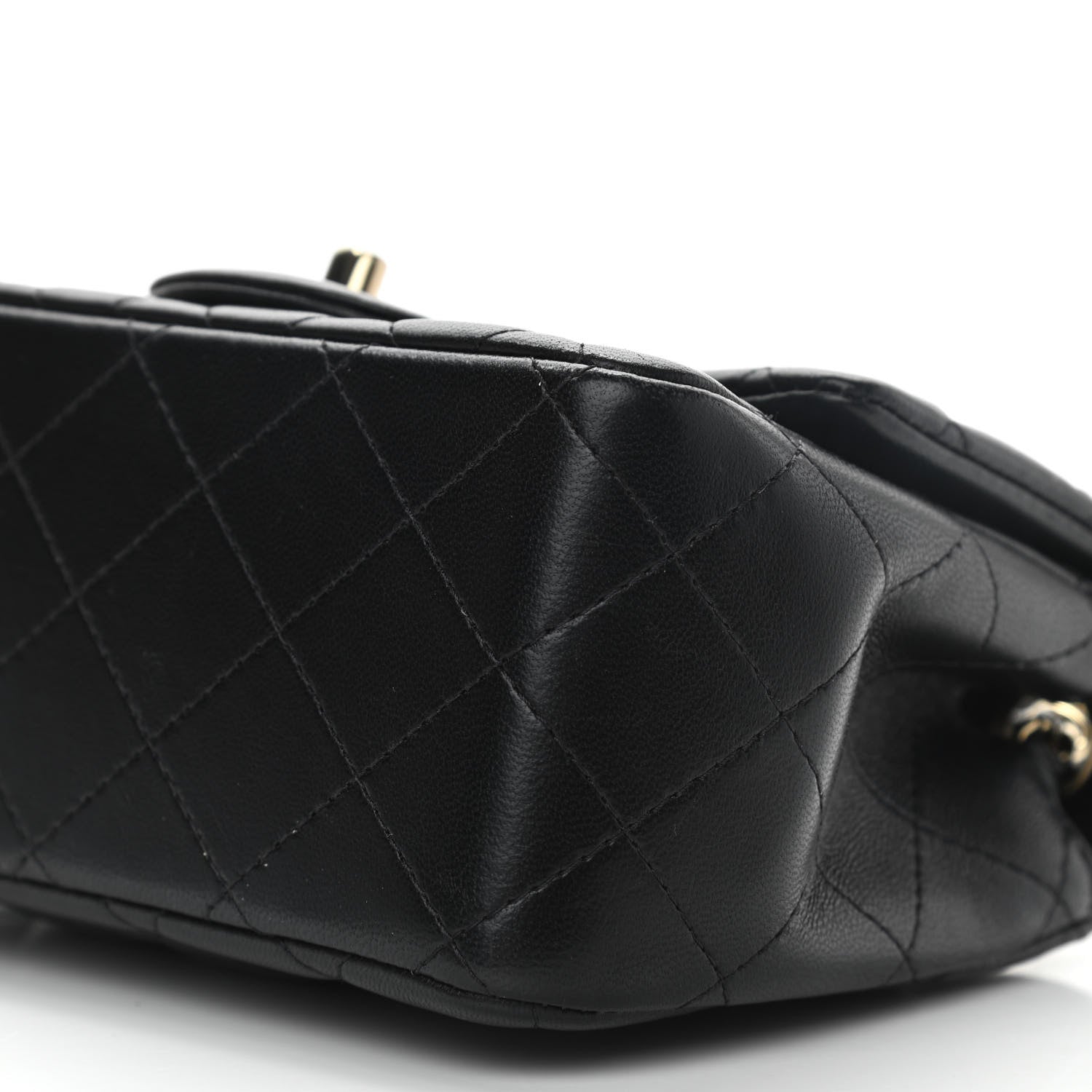 Chanel Lambskin Quilted Mini Square Flap Black 9 of 10