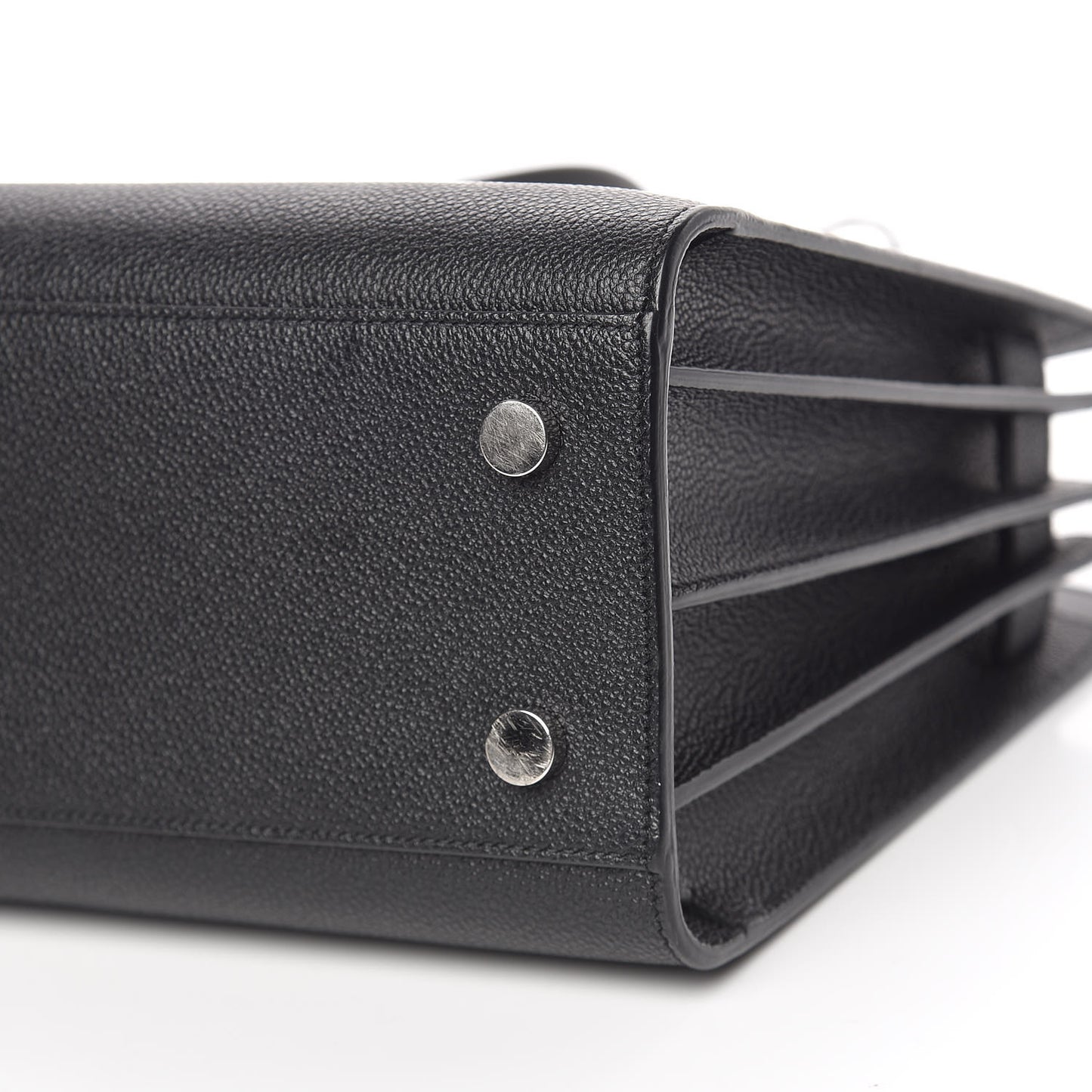 Grained Calfskin Baby Sac De Jour Black