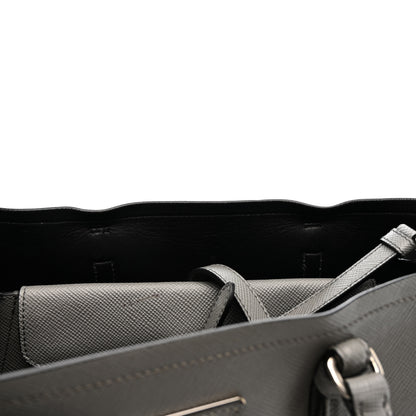 Prada Saffiano Cuir Medium Double Handle Tote Marmo 13 of 14