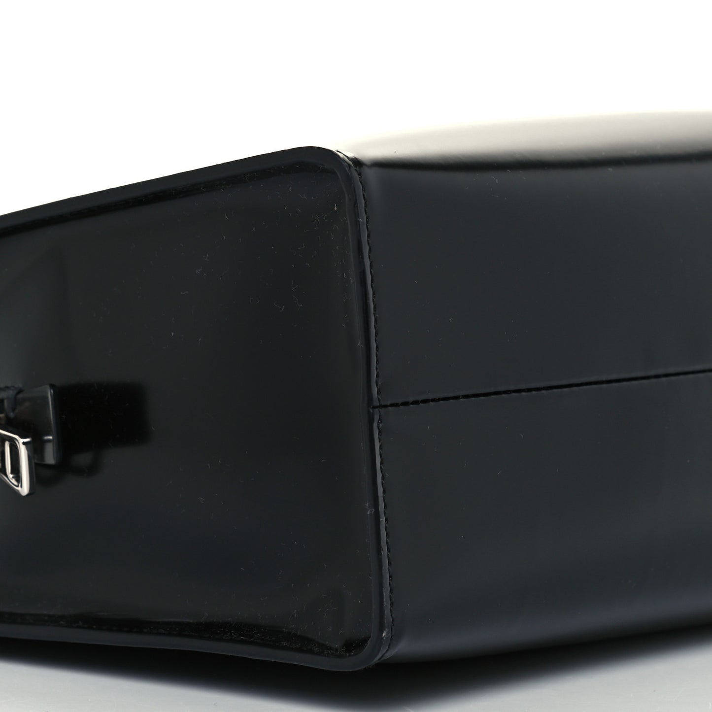 Spazzolato Large Re-Edition 1995 Double Handle Handbag Black