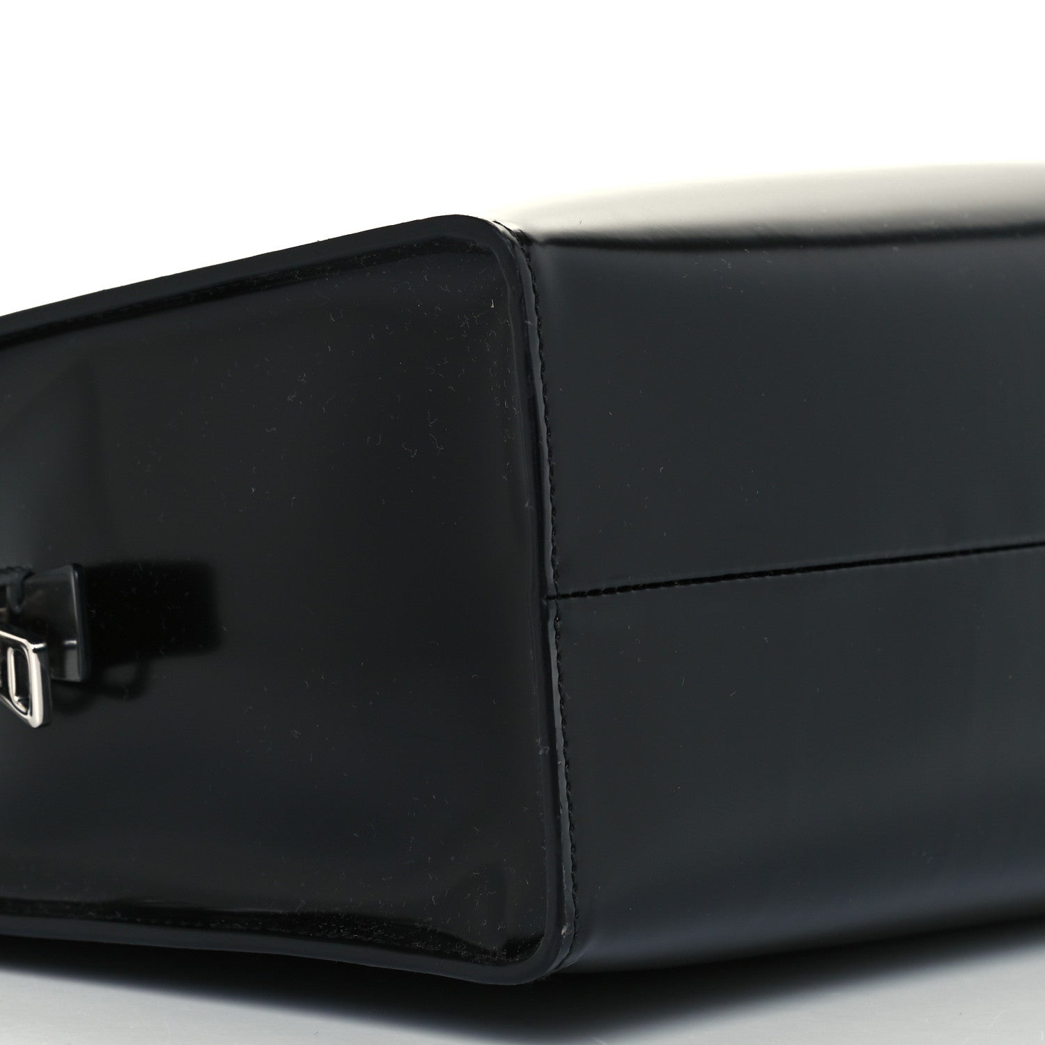Prada Spazzolato Large Re-Edition 1995 Double Handle Handbag Black 11 of 12