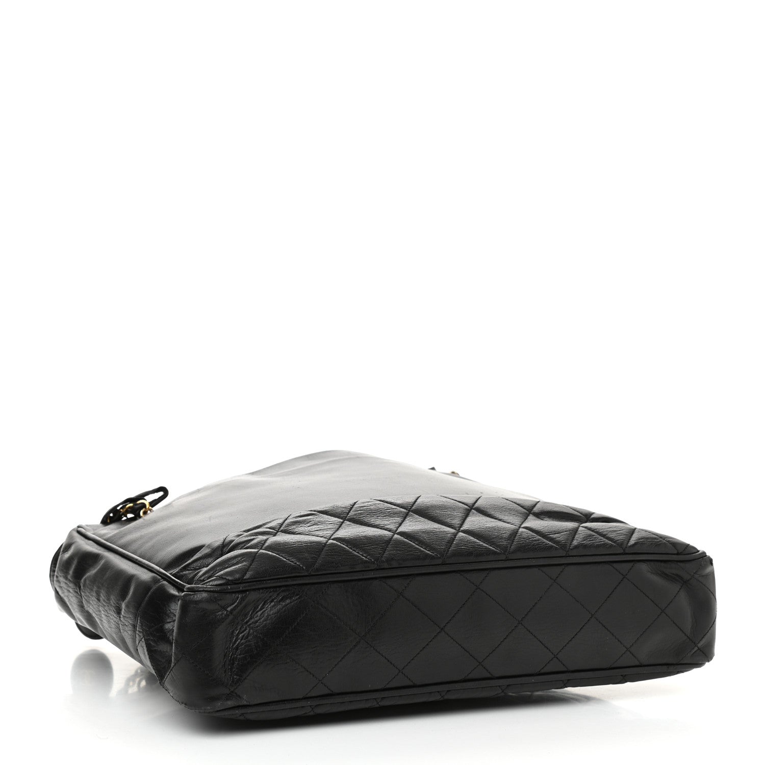 Chanel Lambskin Quilted Shopping Tote Black 4 of 12