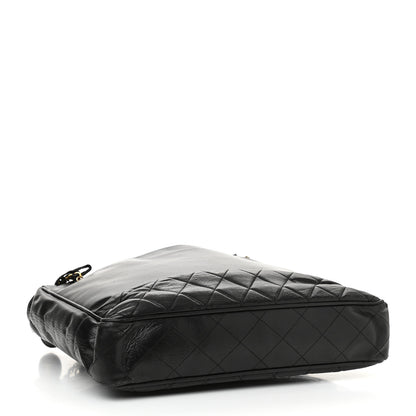 Chanel Lambskin Quilted Shopping Tote Black 4 of 12