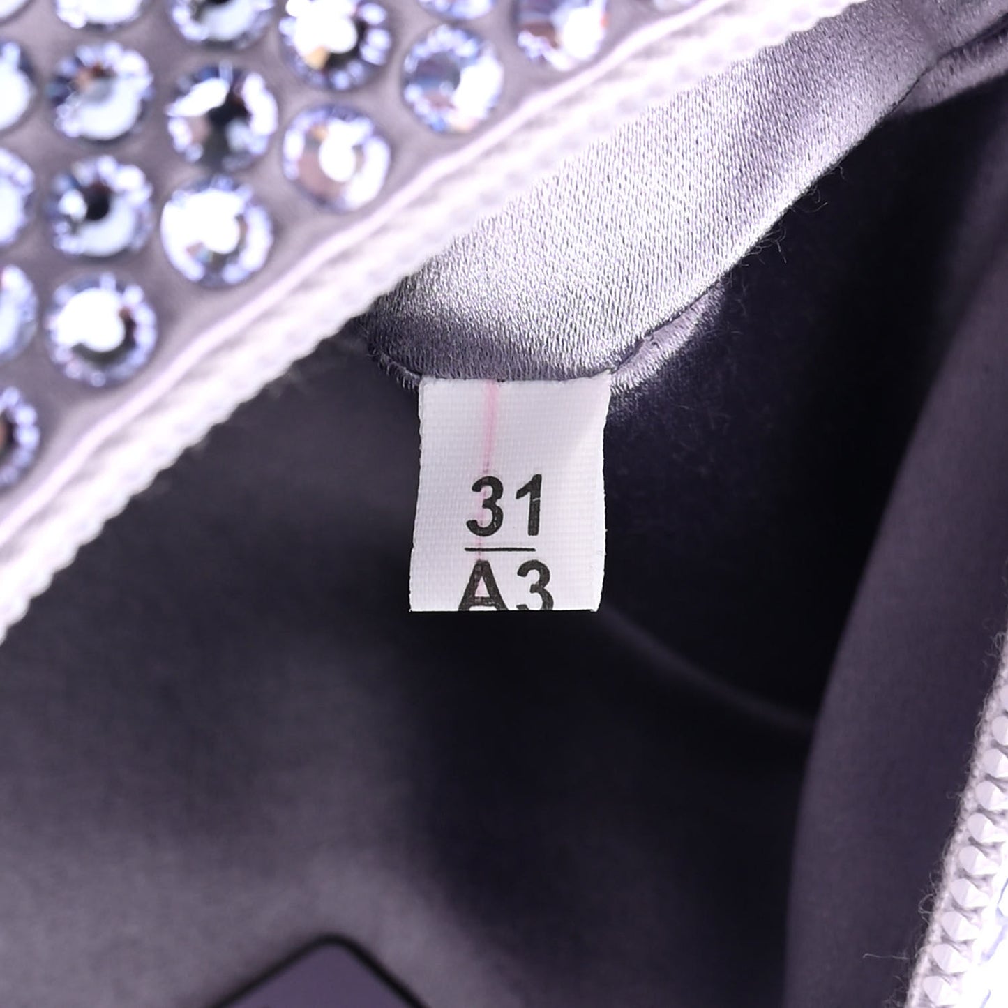 Satin Crystal Mini Re-Edition 2000 Bag Glicine