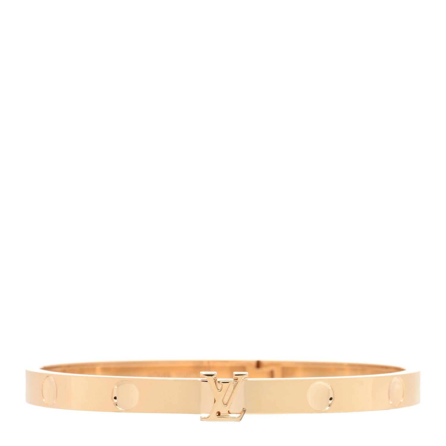 Louis Vuitton 18K Yellow Gold Empreinte Bangle Bracelet 16 1 of 4