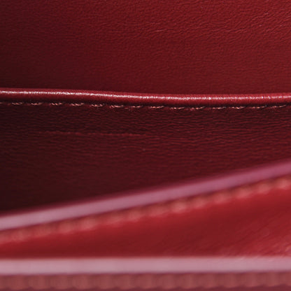 Celine Box Calfskin Teen Classic Box Flap Bag Burgundy 6 of 9