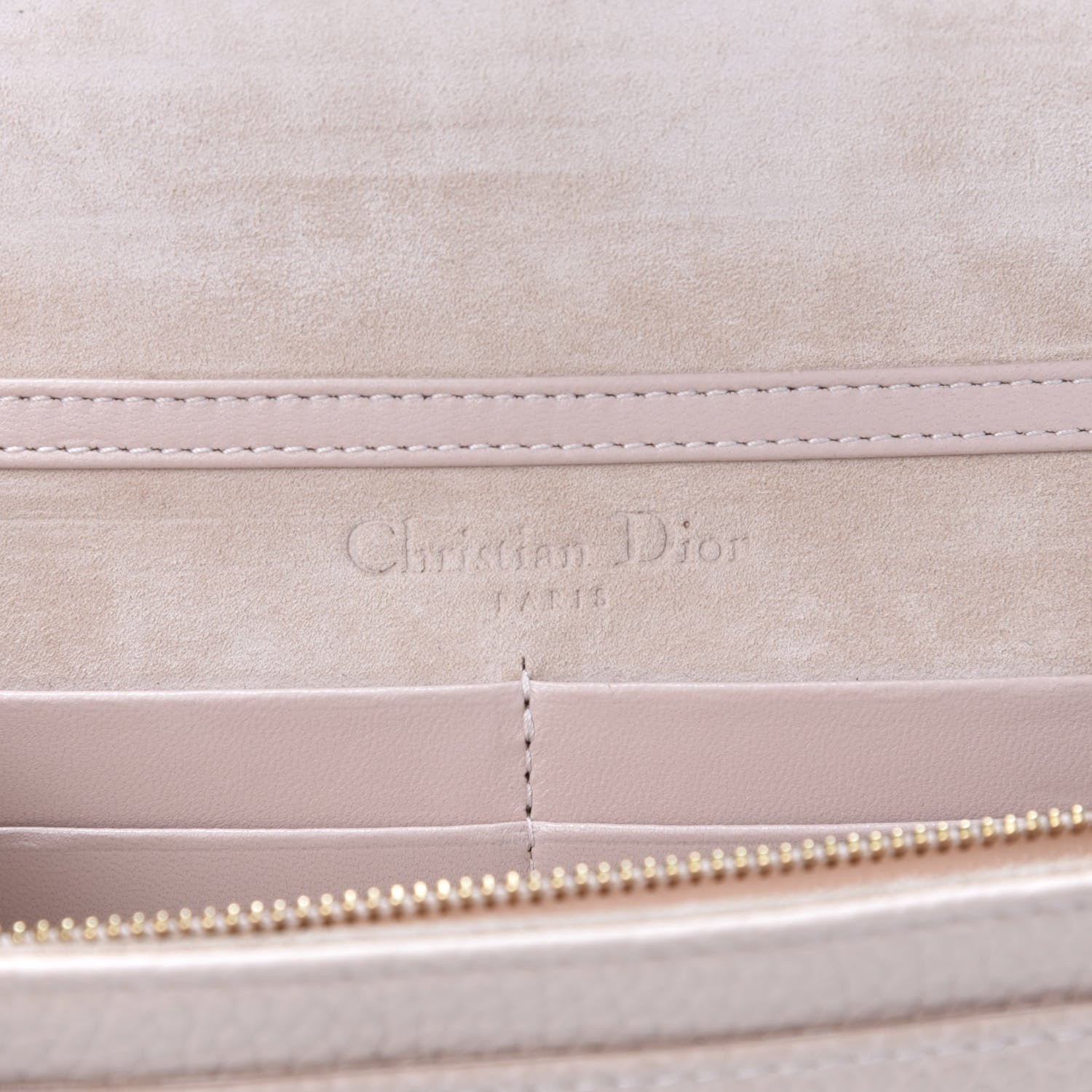 Christian Dior Grained Calfskin Diorama Wallet on Chain Pouch Nude 8 of 11