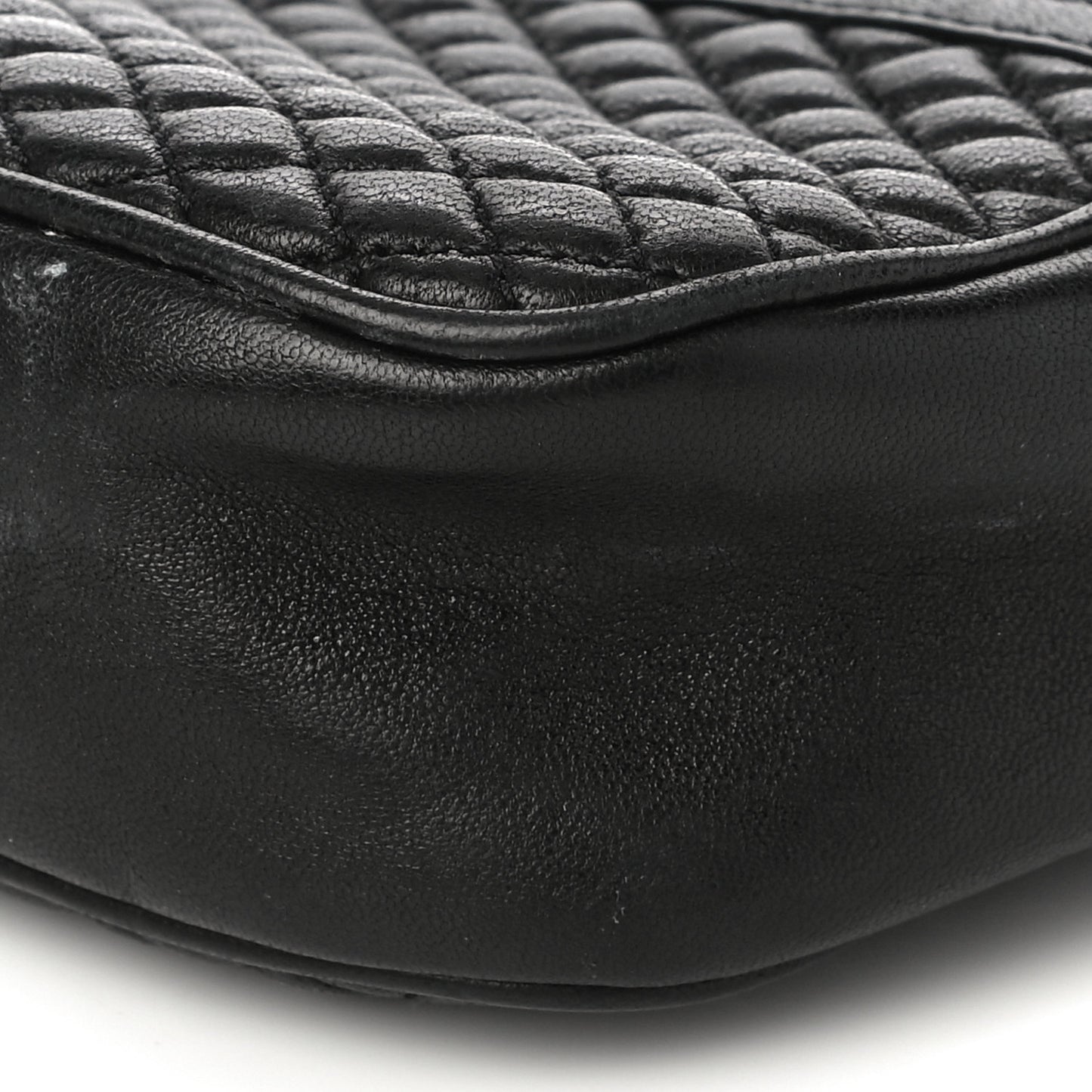Lambskin Quilted Victoire Camera Bag Black