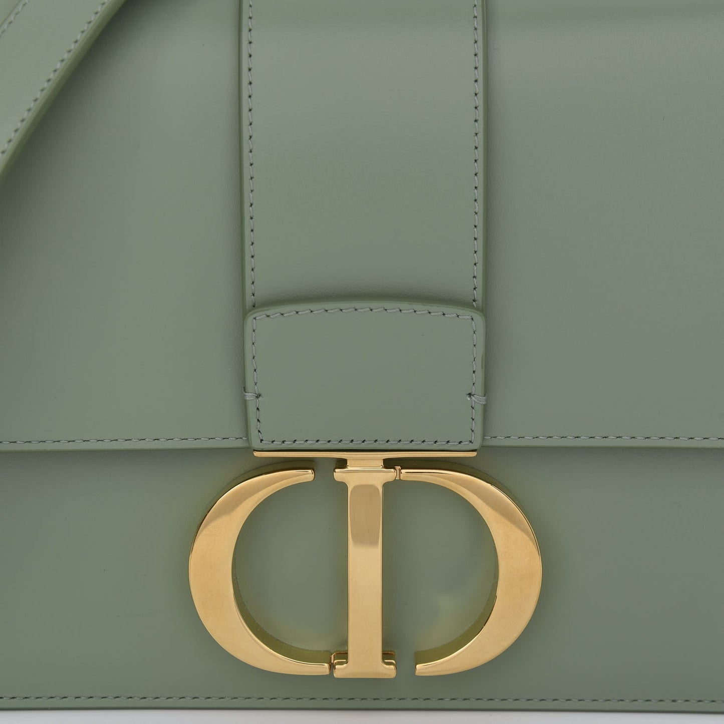 Smooth Calfskin 30 Montaigne Flap Bag Mint Green