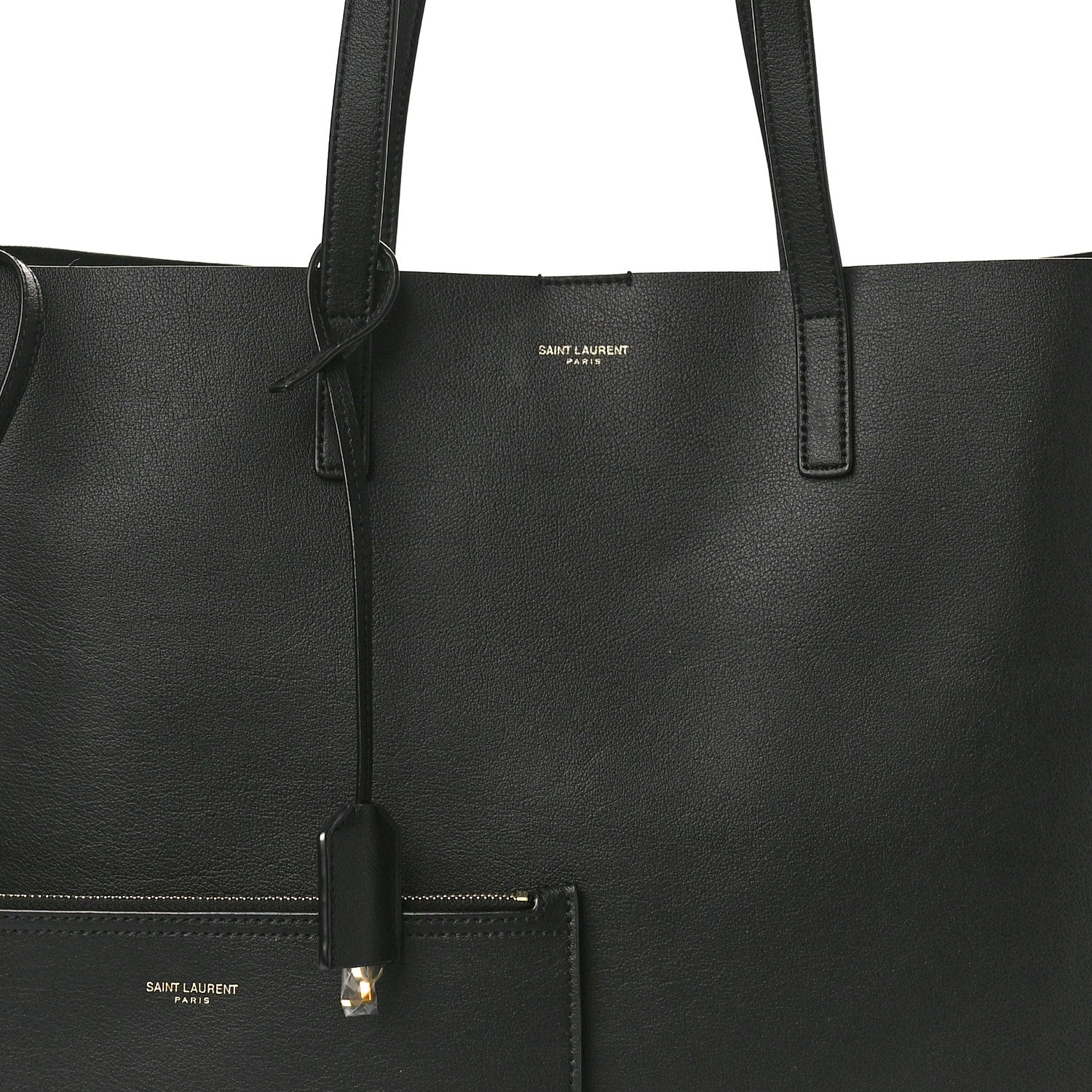 Saint Laurent Calfskin Large Shopping Tote Black 9 of 11