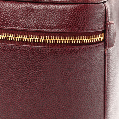 Chanel Caviar Vanity Cosmetic Case Burgundy 12 of 14