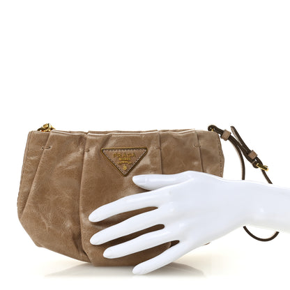 Prada Vitello Shine Wristlet Clutch Cammeo 2 of 10