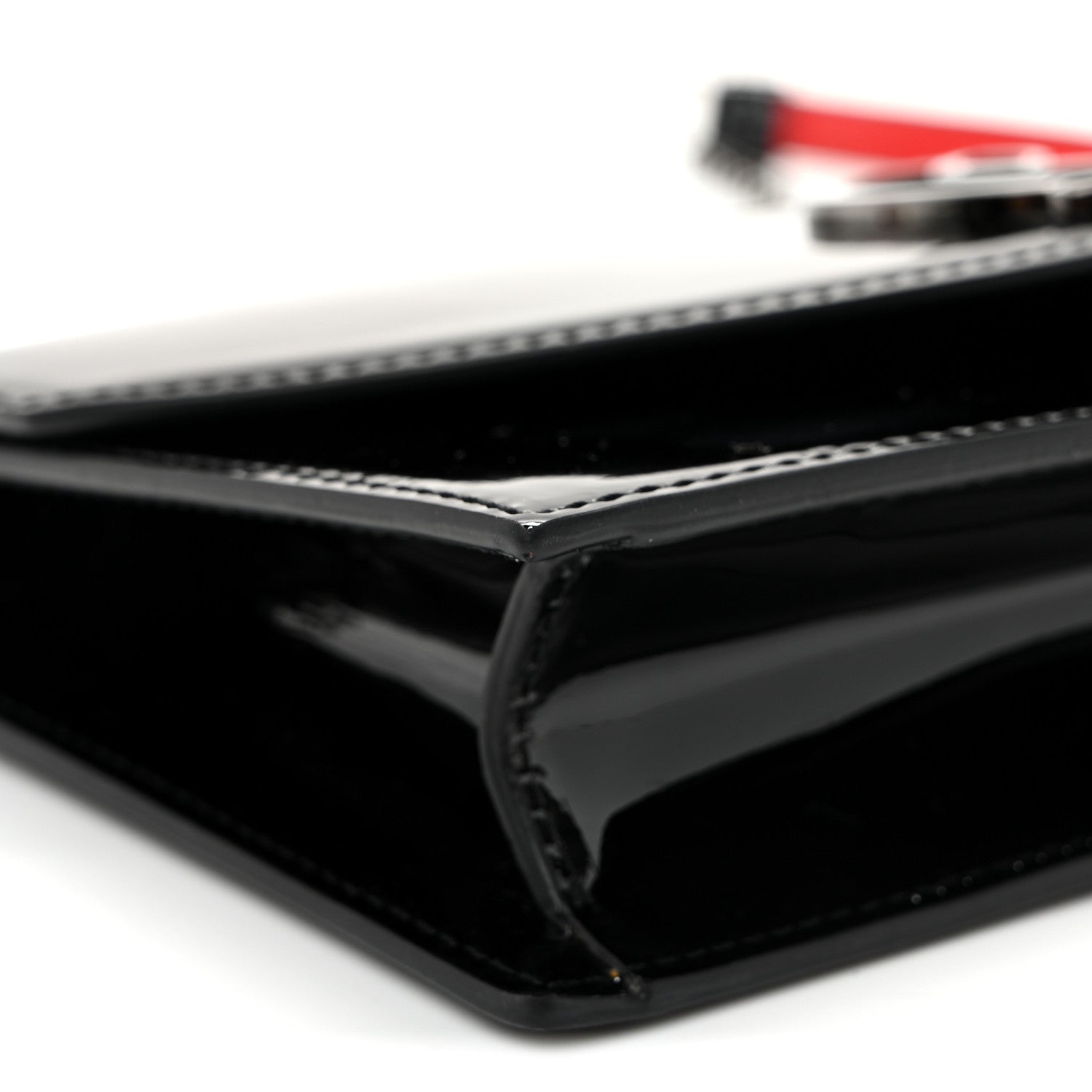 Christian Louboutin Patent Calfskin Loubi54 Crossbody Clutch Black 8 of 9