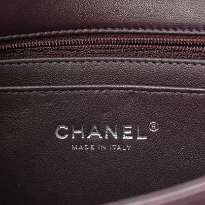 Chanel Lambskin Quilted Mini Rectangular Flap Dark Purple 5 of 9