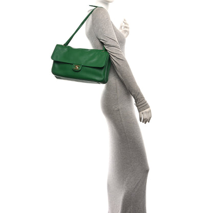 Chanel Grained Calfskin Small Souplissimo Maxi Flap Green 2 of 10