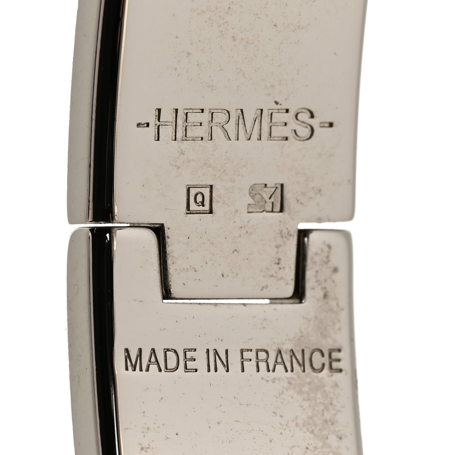 Hermes Enamel Narrow Clic Clac H Bracelet PM White 4 of 5