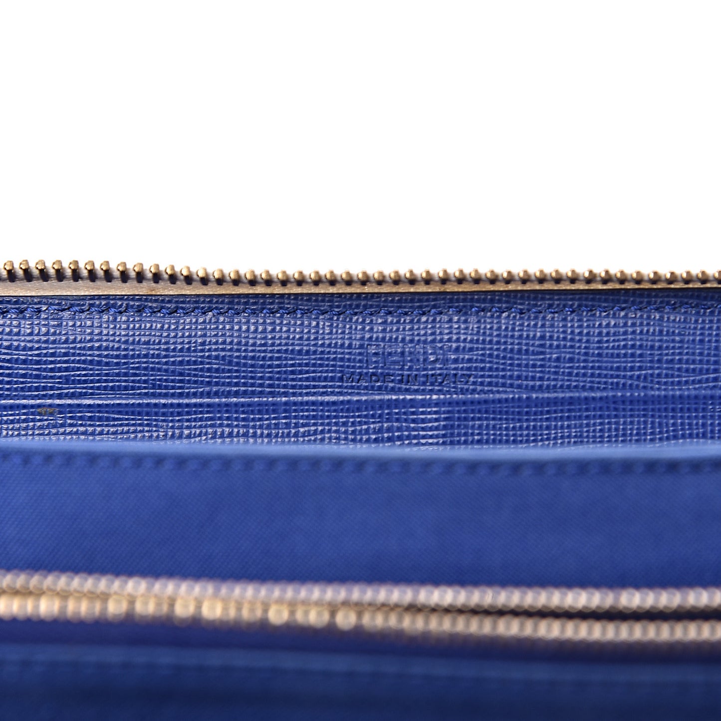 Vitello Elite Fendi Roma Simply Zip Around Wallet White Multicolor